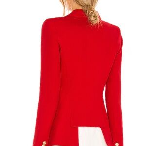Smythe The Duchess Blazer Red Wool Lined Size 2